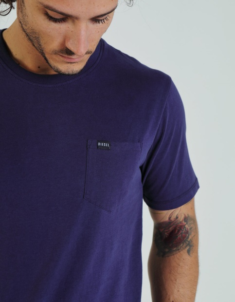 Basic Brett Pocket Tee Eclipse Blue Diesel UK