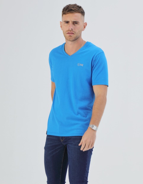 Diesel UK Basic Scott V-Neck Prince Blue Khaki