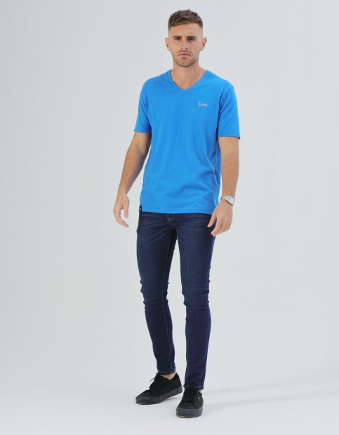 Diesel UK Basic Scott V-Neck Prince Blue Khaki