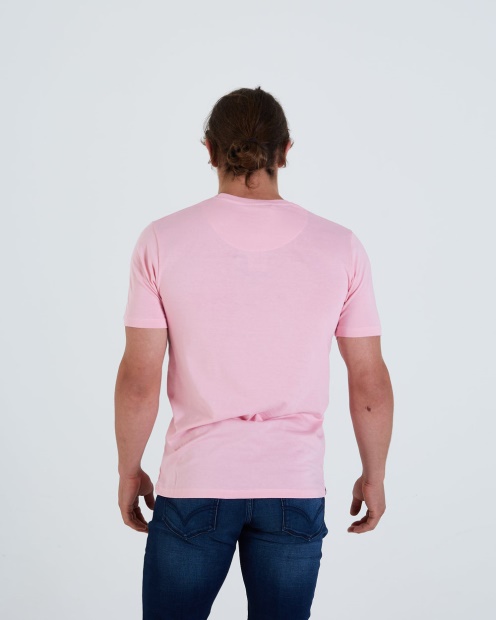 Blue Basic Scott O Neck Tee Cameo Pink Diesel UK