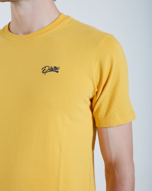 Basic Scott O Neck Mineral Yellow Diesel UK Green