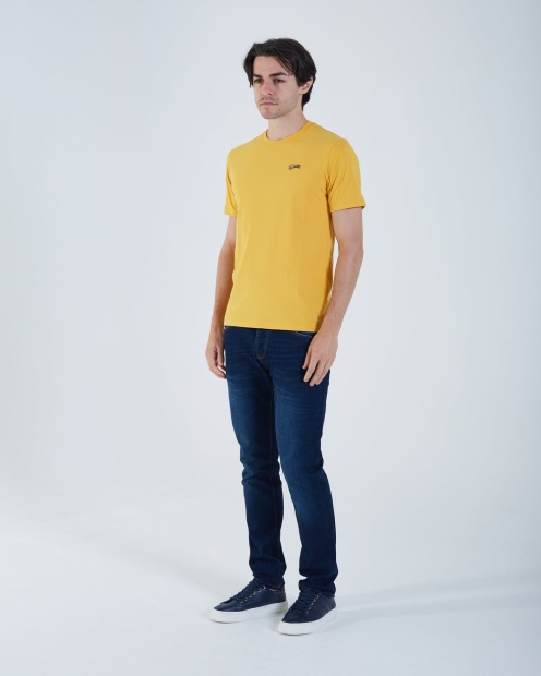 Basic Scott O Neck Mineral Yellow Diesel UK Green