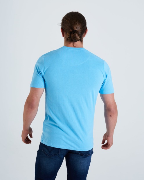 Diesel UK Basic Brett Pocket Tee Bonnie Blue Pink