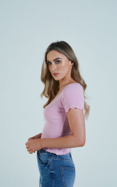 White Catherine Tee Pink Lemonade Diesel UK