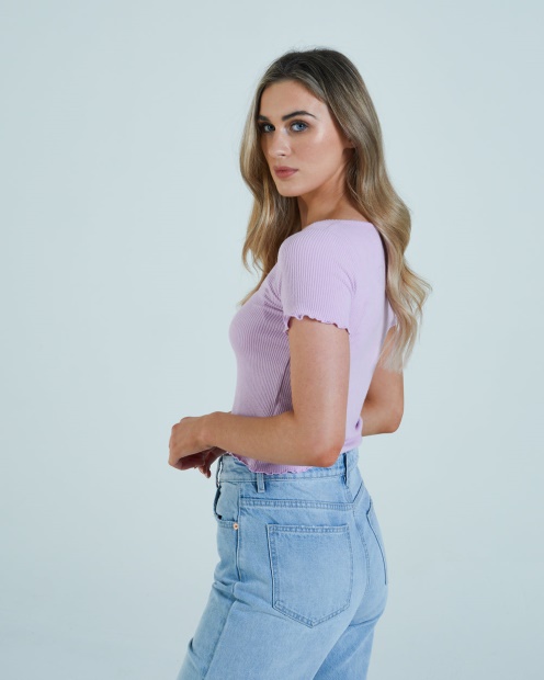 Catherine Tee Dusky Lilac Diesel UK Yellow