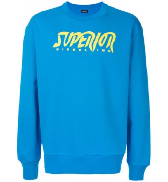 S Bay Sc Felpa Men's Sweatshirt Long Sleeve Pullover Lounge Wear Diesel UK