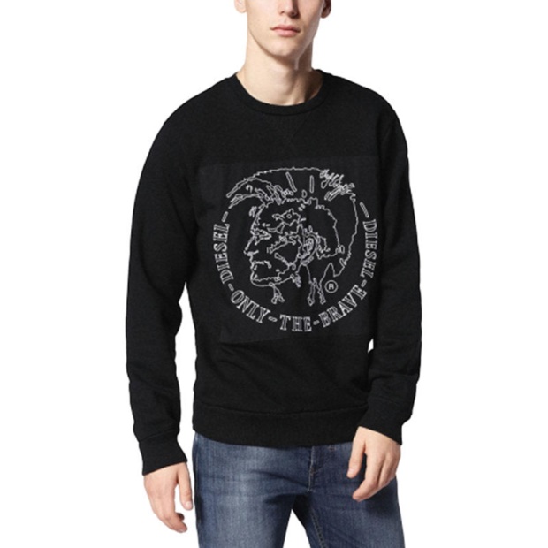 S Samuel Felpa 900 Men's Sweatshirt Crew Neck Long Sleeve Pullover Jumper Diesel UK