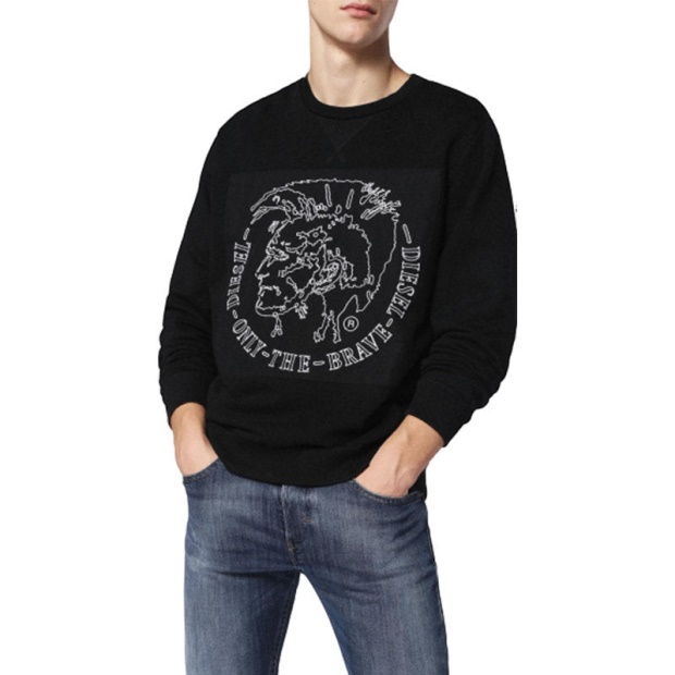 S Samuel Felpa 900 Men's Sweatshirt Crew Neck Long Sleeve Pullover Jumper Diesel UK