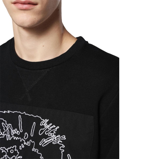 S Samuel Felpa 900 Men's Sweatshirt Crew Neck Long Sleeve Pullover Jumper Diesel UK