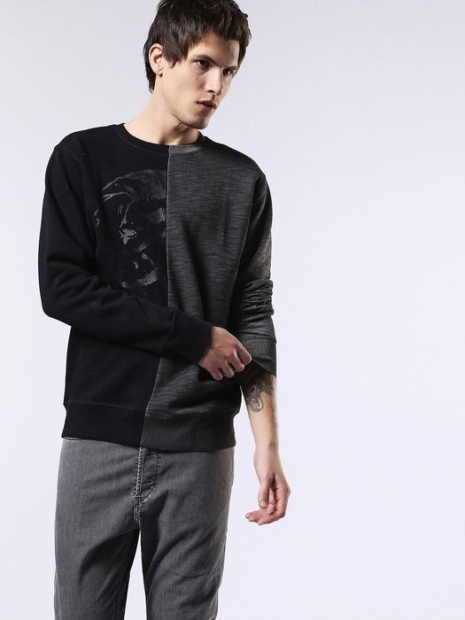 Diesel UK S Joe Nc Felpa Men's Mohawk Head Sweatshirt Pullover Long Sleeve Jumper