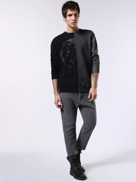 Diesel UK S Joe Nc Felpa Men's Mohawk Head Sweatshirt Pullover Long Sleeve Jumper