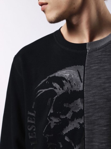 Diesel UK S Joe Nc Felpa Men's Mohawk Head Sweatshirt Pullover Long Sleeve Jumper