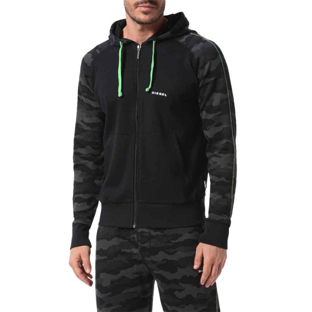 Diesel UK Brianz Men's Hoodie Lounge Wear Full Zip Casual Sweatshirts Hood Sports