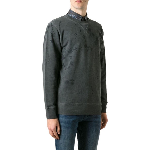 Diesel UK S Crix Men's Sweatshirts Long Sleeve Regular Black Casual Pullover Jumper