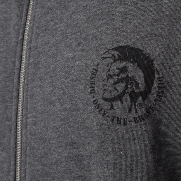 Diesel UK Brandon Men's Hoodie Mohawk Lounge Wear Full Zip Casual Sweatshirts Hood