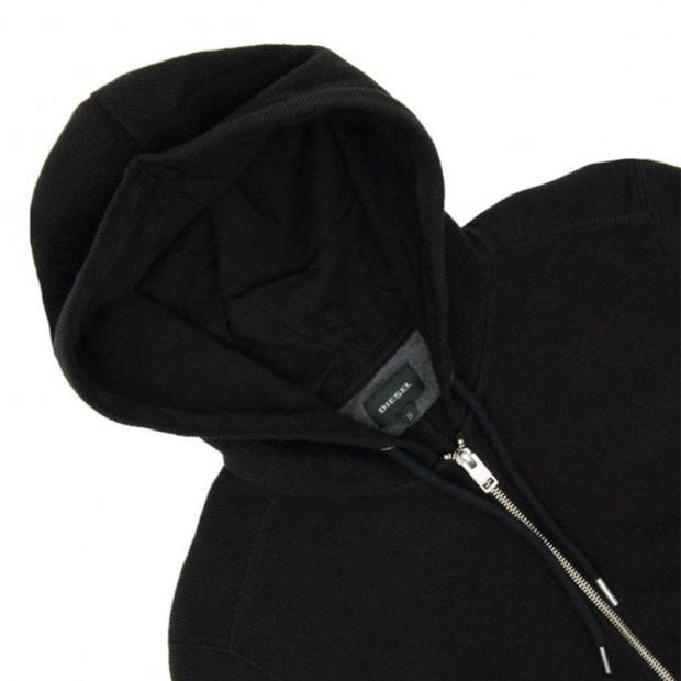 S Tad Men's Pullover Ribbed Hoodie Sweatshirt Casual Long Sleeves Outwear Diesel UK