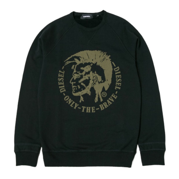 Diesel UK S Orestes Patch Riaeg Men's Sweatshirt Crew Neck Pullover Cotton Jumper