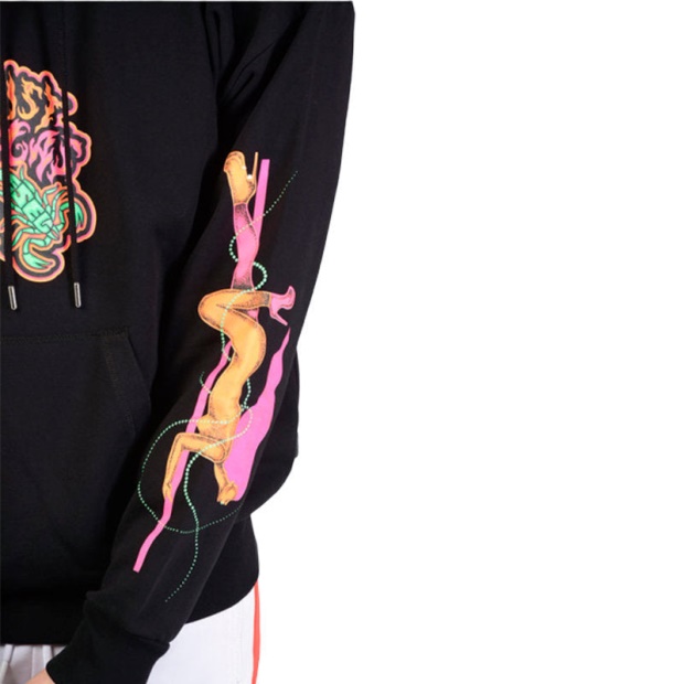 Diesel UK S Alby Sc 900 Men's Sweatshirt Pullover Hoodie Fluo Printed Lounge Wear