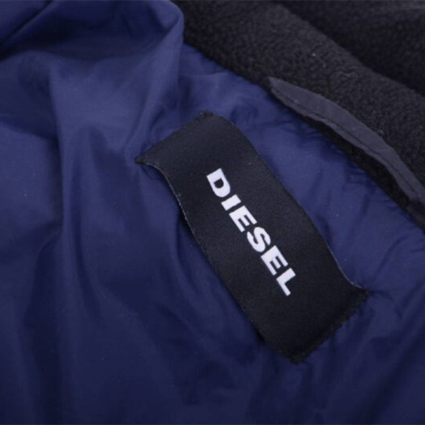 W Mode Men's Puffer Jacket Black Size S Quilted Padded Winter Outwear Coat Diesel UK