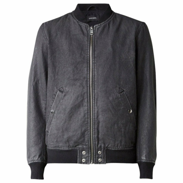 J Holz 0Caok Men's Denim Bomber Jacket Casual Vintage Slim Fit Coat Diesel UK