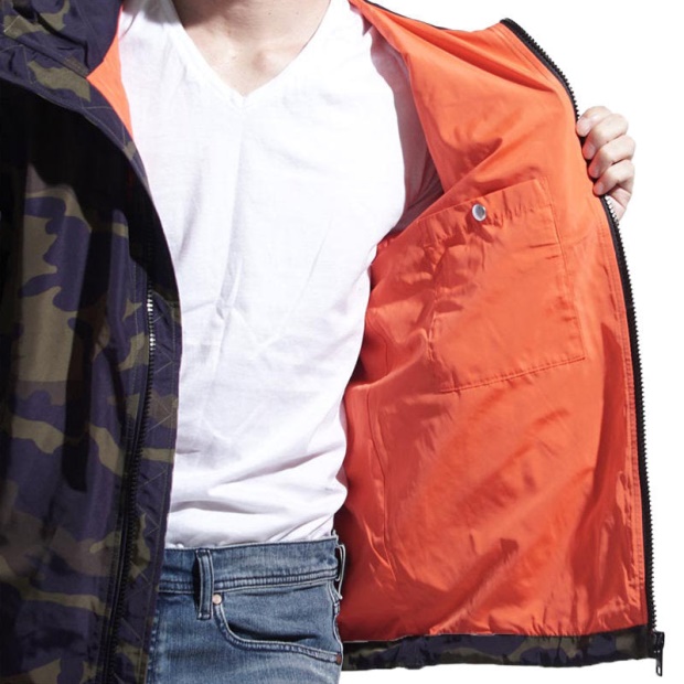 Diesel UK J Acousmatic Men's Jacket Waterproof Lightweight Hooded Camouflage Jacket