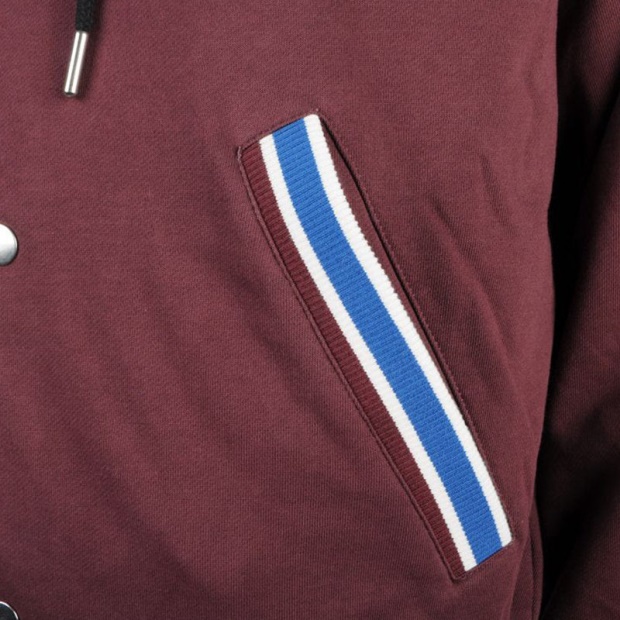 Diesel UK S Bony Men's Hoodie Jacket Reversible Casual Ribbed Cuffs Varsity Jacket