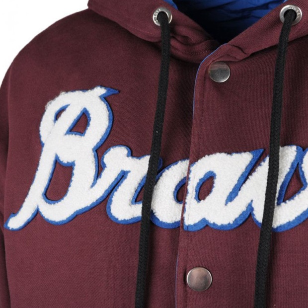 Diesel UK S Bony Men's Hoodie Jacket Reversible Casual Ribbed Cuffs Varsity Jacket