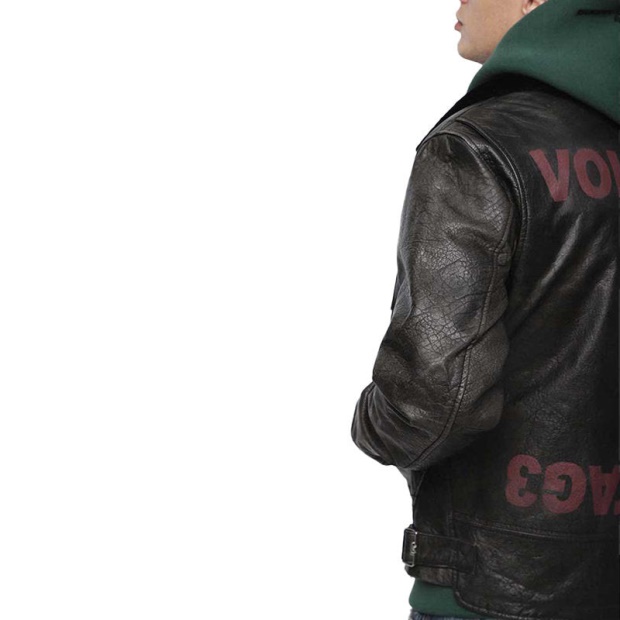 L Bowdre Men's Bomber Jacket Leather Padded Quilted Winter Regular Coat Diesel UK