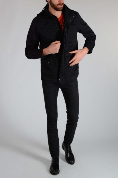 J Winy Men's Parka Jacket Padded Quilted Navy Coat Casual Winter Outwear Diesel UK