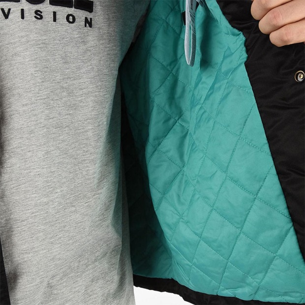 Diesel UK J Akio Men's Jackets Sporty Bomber Coats Casual Jumper Padded Satin Nylon Black/Blue