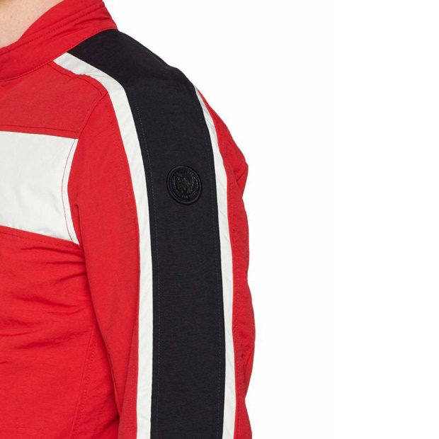 Diesel UK J Street Men's Biker Jackets Slim Summer Outwear Bomber Casual Coat Red