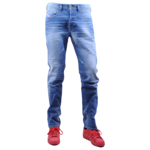 Diesel UK Buster R60F8 Men's Denim Jeans Regular Slim Tapered Distress Casual Pants
