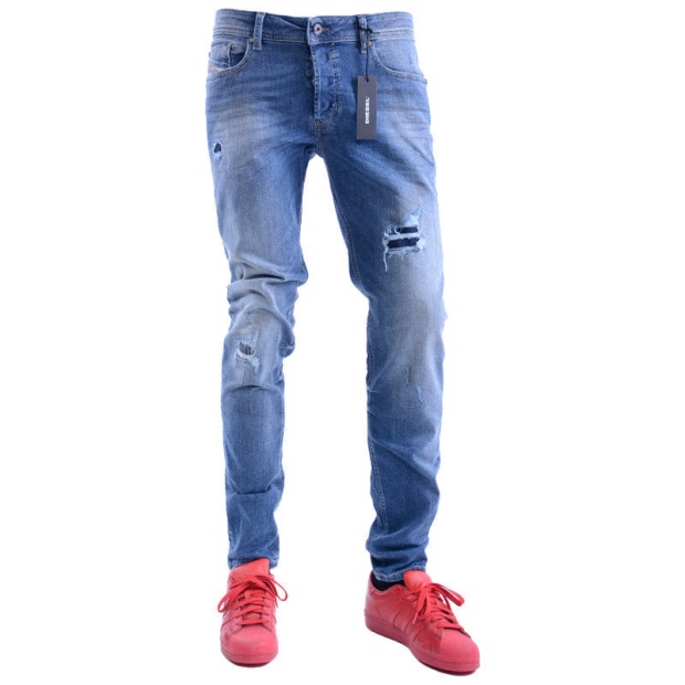 Toxer R76C9 Men's Denim Jeans Distressed Slim Fit Skinny Casual Blue Jeans Diesel UK