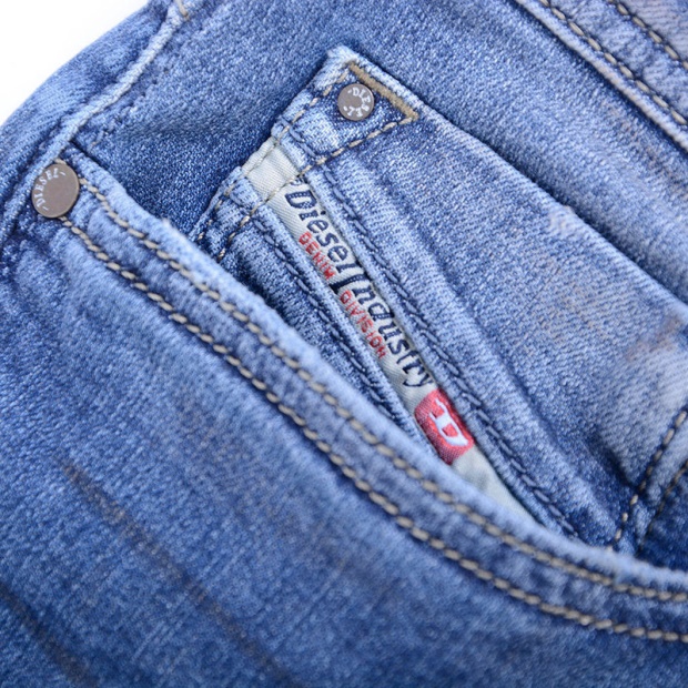 Toxer R76C9 Men's Denim Jeans Distressed Slim Fit Skinny Casual Blue Jeans Diesel UK