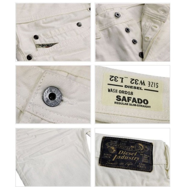 Safado Men's Denim Jeans Cotton Slim Straight Fit Casual Pants Trouser Diesel UK