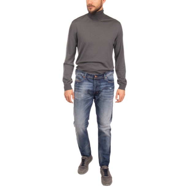 Diesel UK Tepphar R248D Men's Denim Jeans Slim Fit Stretch Carrot Distressed Pants