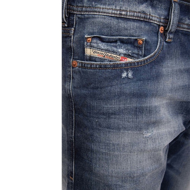 Diesel UK Tepphar R248D Men's Denim Jeans Slim Fit Stretch Carrot Distressed Pants