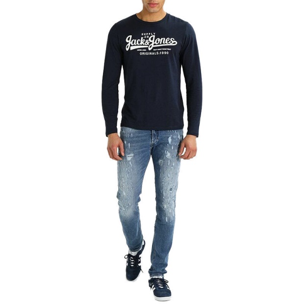 Diesel UK Tepphar 084Qs Men's Denim Blue Jeans Distressed Stretch Slim Fit Carrot Denim Blue