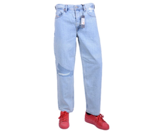 Dagh 084Sx Men's Denim Jeans Regular Fit Straight Cotton Light Denim Blue Diesel UK