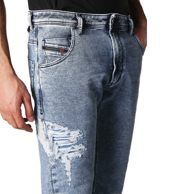 Diesel UK Krooley T 084Pv Men's Jeans Regular Fit Distressed Sweat Jogg Denim Pants