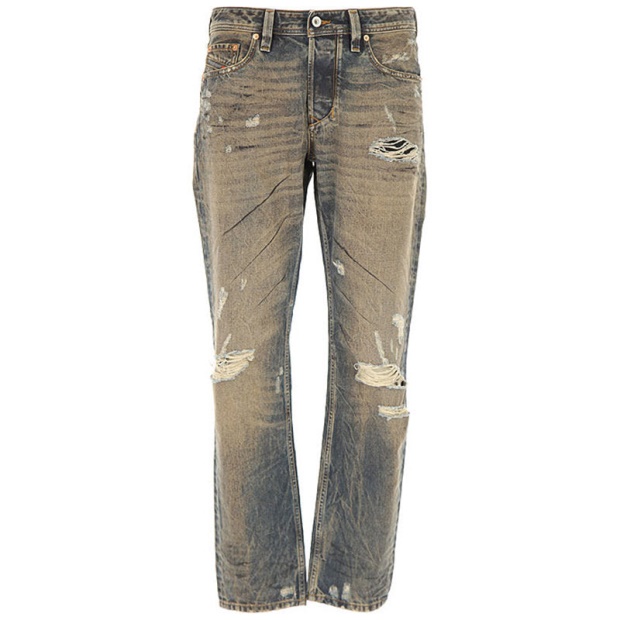 Larkee Beex 084Xb Men's Denim Jeans Regular Tapered Faded Distressed Pants Diesel UK