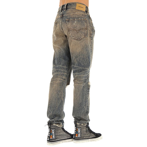 Larkee Beex 084Xb Men's Denim Jeans Regular Tapered Faded Distressed Pants Diesel UK