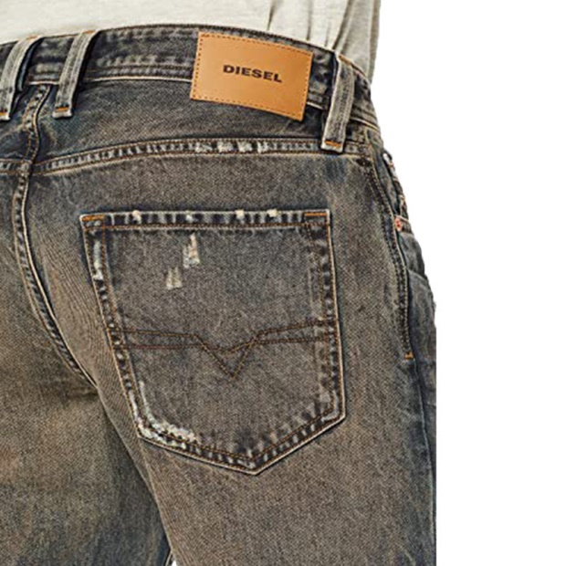 Larkee Beex 084Xb Men's Denim Jeans Regular Tapered Faded Distressed Pants Diesel UK