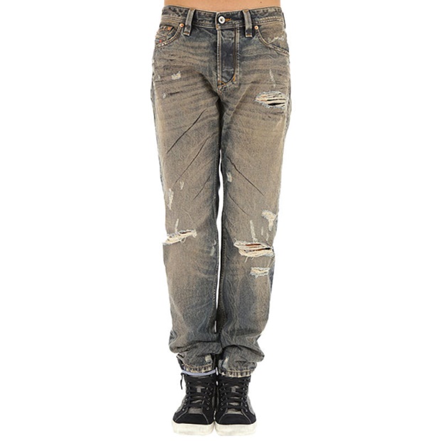 Larkee Beex 084Xb Men's Denim Jeans Regular Tapered Faded Distressed Pants Diesel UK