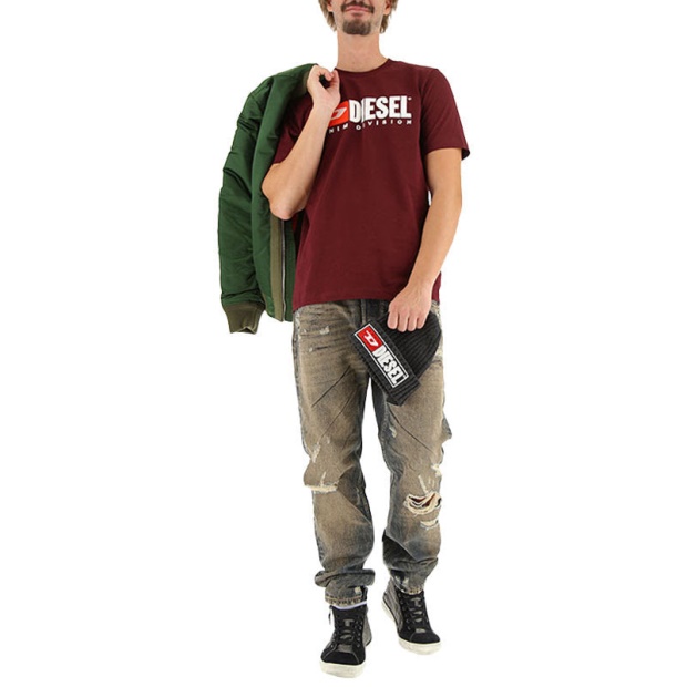 Larkee Beex 084Xb Men's Denim Jeans Regular Tapered Faded Distressed Pants Diesel UK