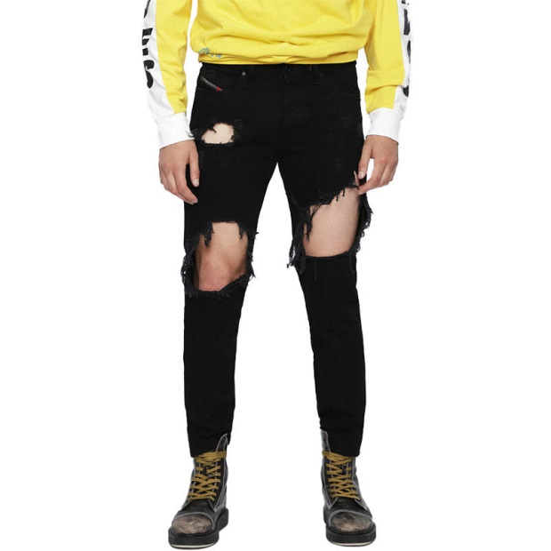 Diesel UK Mharky 084Wr Men's Denim Ripped Jeans Slim Skinny Fit Trouser Casual Pants