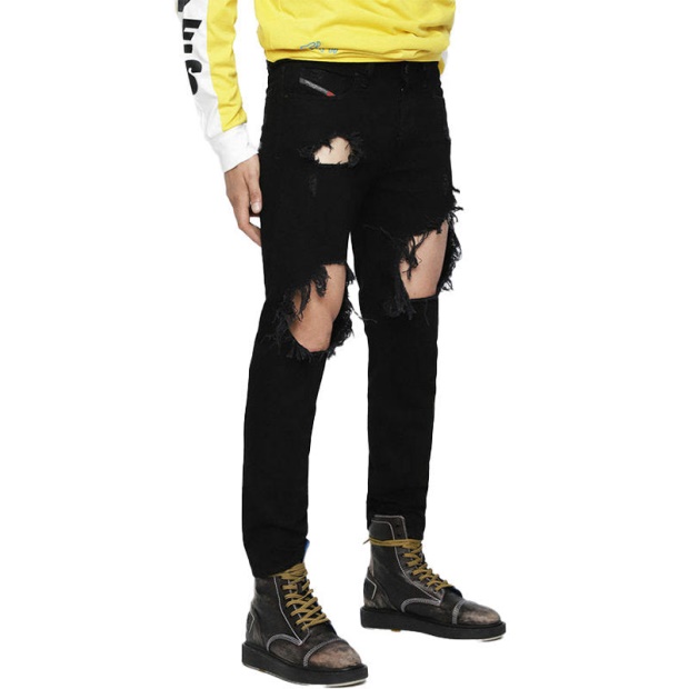 Diesel UK Mharky 084Wr Men's Denim Ripped Jeans Slim Skinny Fit Trouser Casual Pants