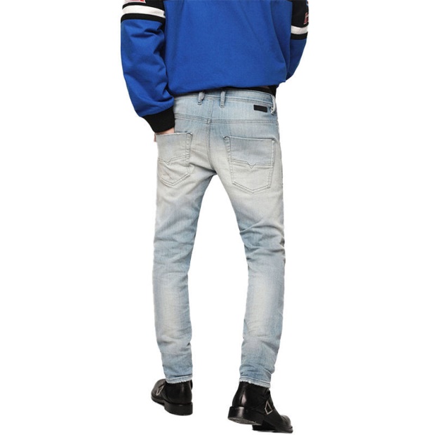 Diesel UK Krooley 087Ab Men's Denim Sweat Jogg Jeans Slim Fit Carrot Pant Faded