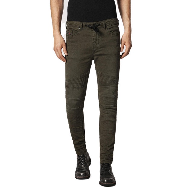 Diesel UK Bakari Ne 0684T Men's Denim Sweat Jogg Jeans Lyocell Olive Slim Skinny