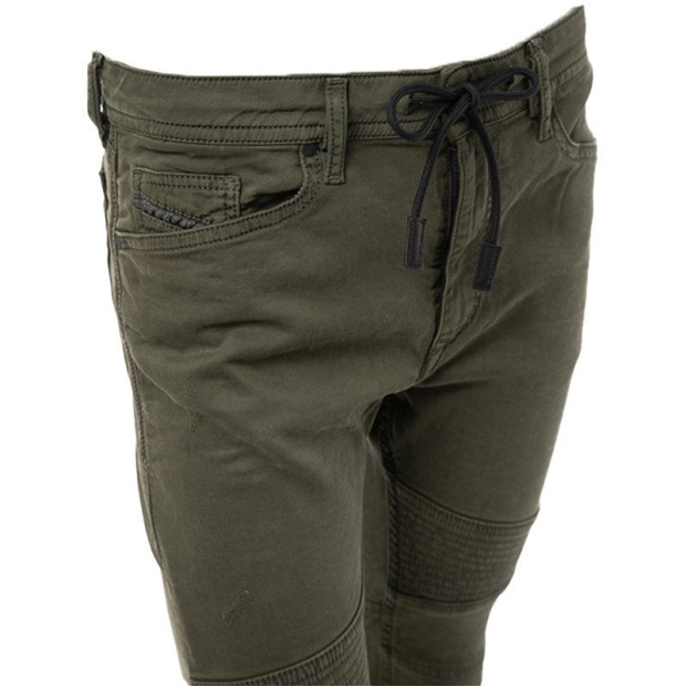 Diesel UK Bakari Ne 0684T Men's Denim Sweat Jogg Jeans Lyocell Olive Slim Skinny